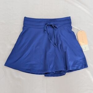 New Blogilates Women's Trailblaze Slit Skort Activewear Royal Blue XL (10-12)